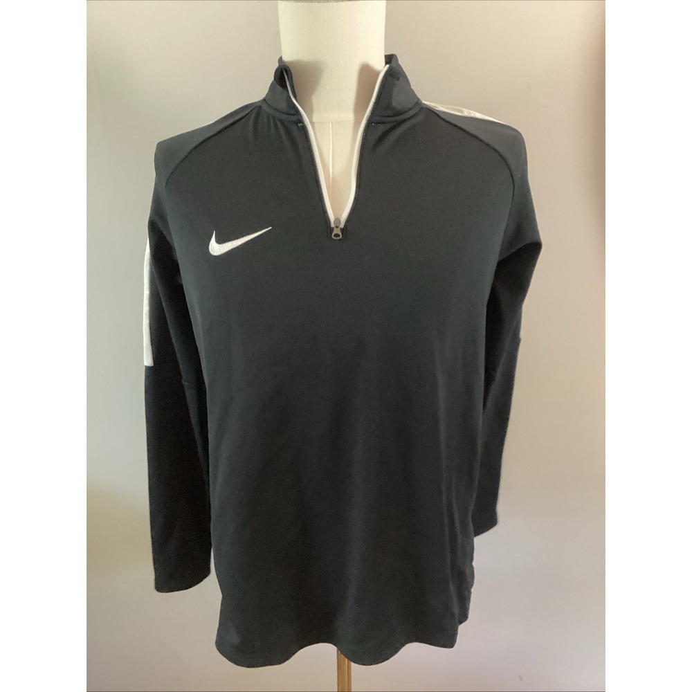 Nike‎ Dri-FIT Womens Black Quarter Zip Top M Athletic Pullover
